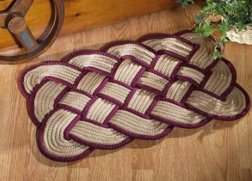 毛线编织地垫方法
