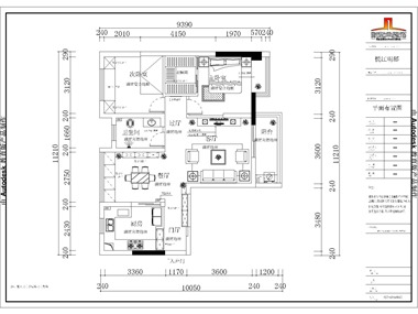 本案戶型三房?jī)蓮d，建筑面積為103平方米。設(shè)計(jì)師選