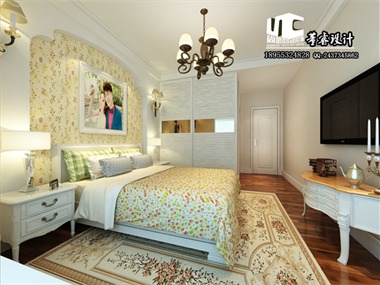 浅奶咖色的墙面与白色线条，白色家具的搭配，营造温馨