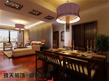 本套设计定位现代新中式风格。在中国文化风靡全球的现