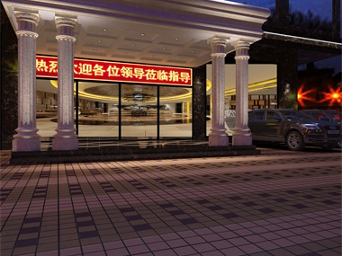 惠州的一个酒店，该原建筑层加上露台共8层，底下三层