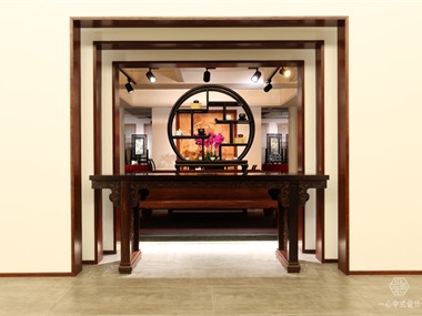 中式红木艺术展厅实景图