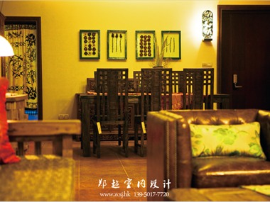 东南亚客厅餐厅背景墙效果图