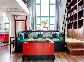 久栖室内设计出品 丽舍公寓105㎡loft经典新中式作品 瑞丽家居杂志刊登